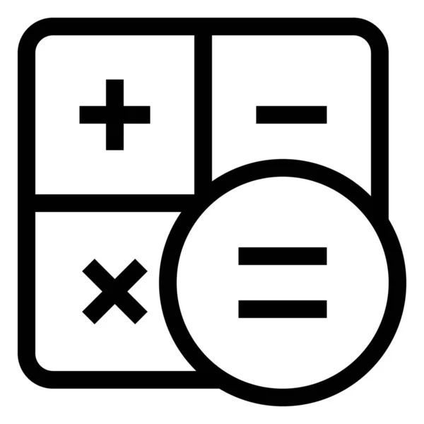 Accounting Calculate Calculator Icon Outline Style — Stock Vector