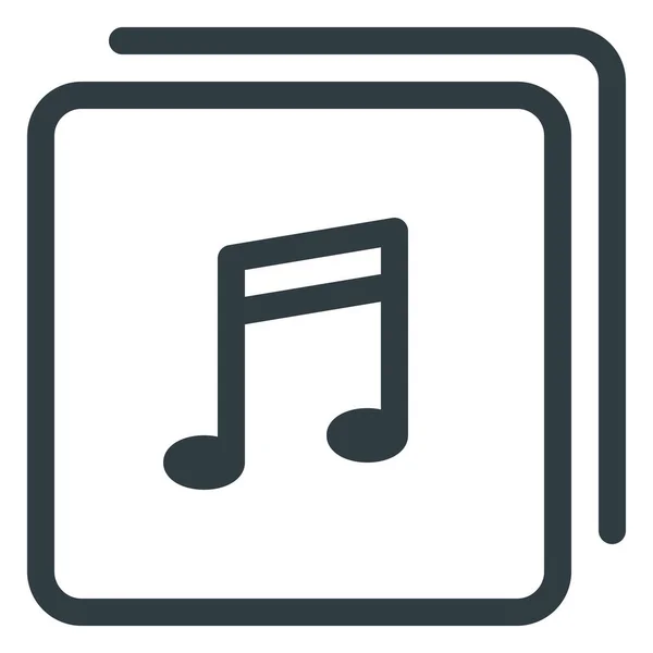 Albume Audio List Icon Outline Stil — Stockvektor