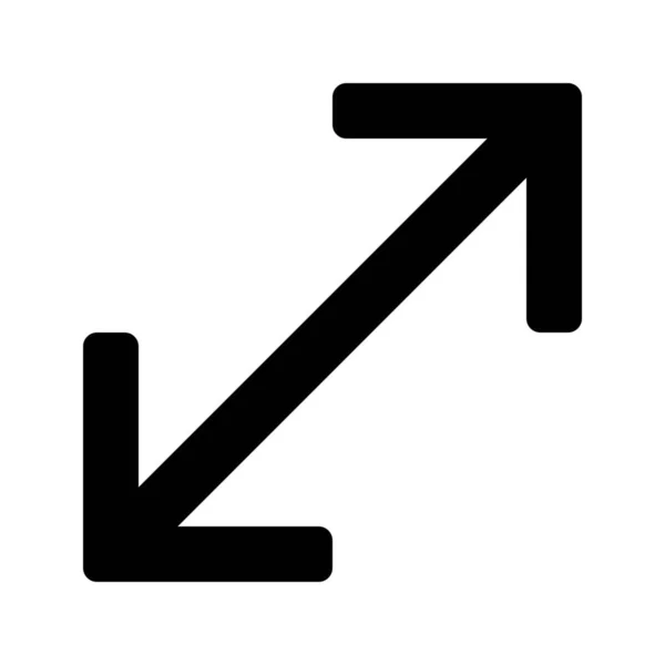 Definición Escala Diagonal Icono Sólido Estilo Sólido — Vector de stock