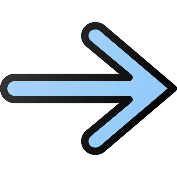 Simple Thick Arrow Icon — Stock Vector