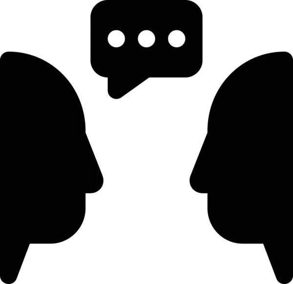 Conversation Têtes Personnes Icône Dans Catégorie Avatars — Image vectorielle