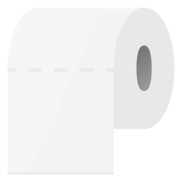 Paper Roll Toilet Icon Flat Style — Stock Vector