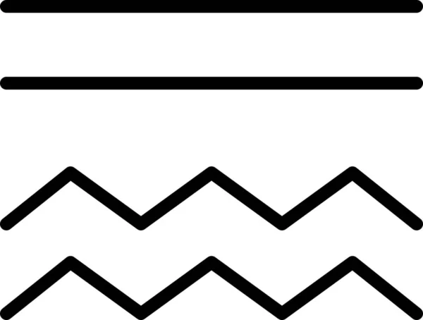 Ikona Vzduchové Pobřežní Vody Stylu Osnovy — Stockový vektor