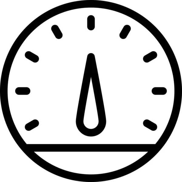 Barometer Dashboard Voorspelling Icoon Outline Stijl — Stockvector