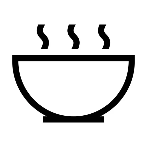 Bowl Cooking Cup Icon Outline Style - Stok Vektor