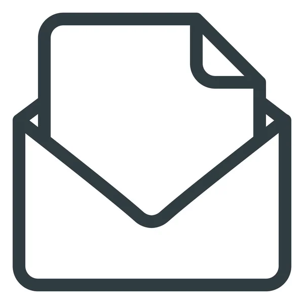 Ícone Mail Documento Anexo Estilo Esboço — Vetor de Stock