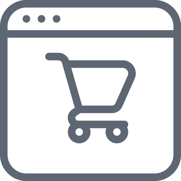 Application Commerce Computer Icon Outline Style — Stok Vektör