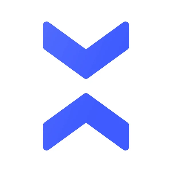 Less Thick Unfold Icon Arrows Category — 스톡 벡터