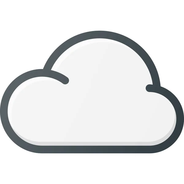 Cloud Computing Storage Icon Estilo Contorno Rellenado — Vector de stock