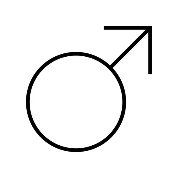 Gender Männliches Sexsymbol Der Kategorie Zeichen Symbole — Stockvektor