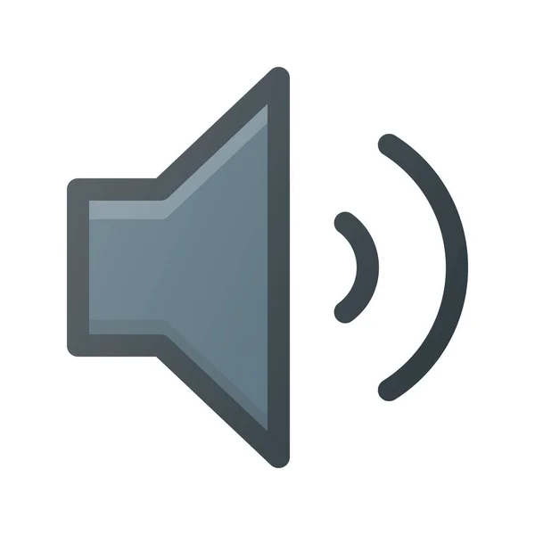 Benutzeroberfläche Sound Icon Filled Outline Style — Stockvektor