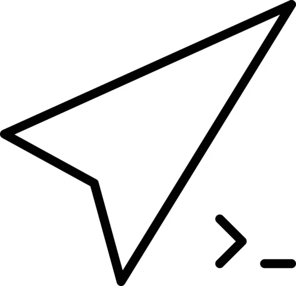 Pfeil Code Kompass Symbol Outline Stil — Stockvektor
