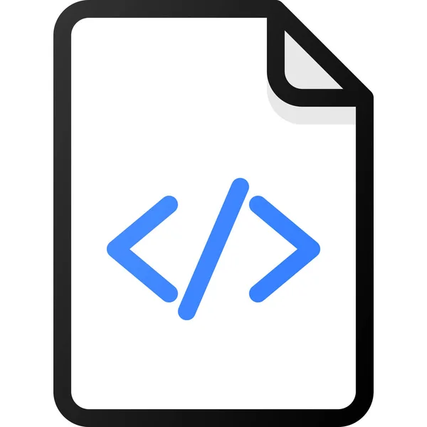 Código Icono Programación Archivos — Vector de stock