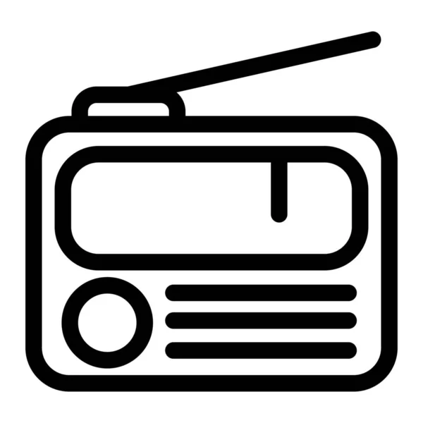 Ícone Rádio Portátil Antena Estilo Outline —  Vetores de Stock
