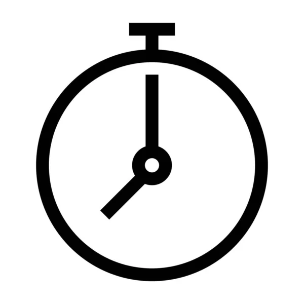 Círculo Reloj Fecha Límite Icono Estilo Esquema — Archivo Imágenes Vectoriales