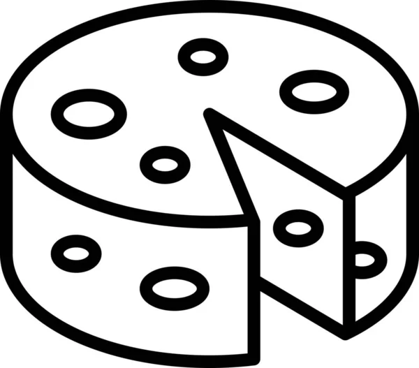Käse Als Lebensmittel Ikone — Stockvektor