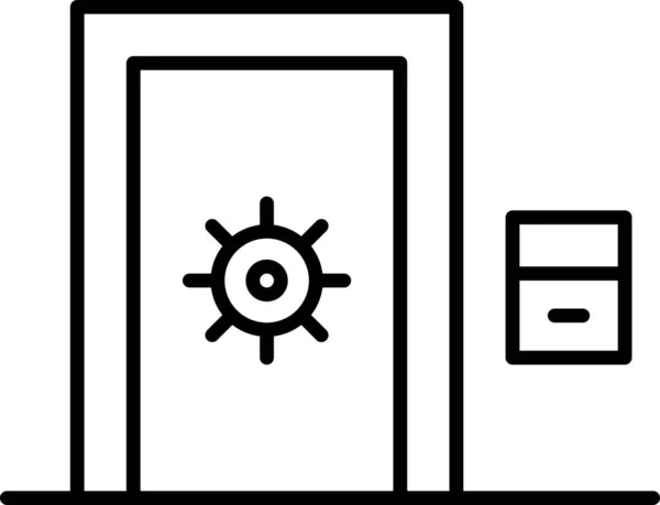 Значок Банковской Двери — стоковый вектор