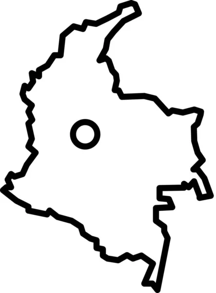 首都波哥大国家图标的轮廓风格 — 图库矢量图片