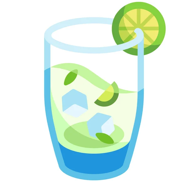 Bar Cocktail Drink Icon Flat Style — Stock Vector