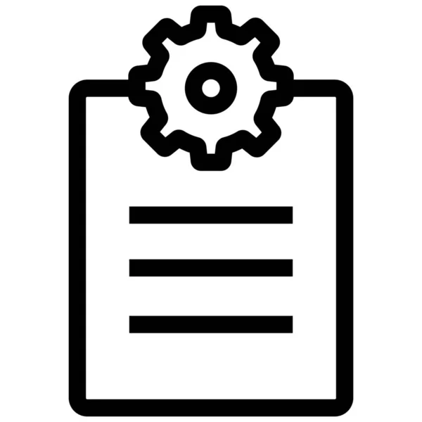 Clipboard Management Notepad Icon Outline Style — Stock Vector