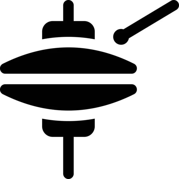 Cimbals Disk Drums Icon — стоковый вектор