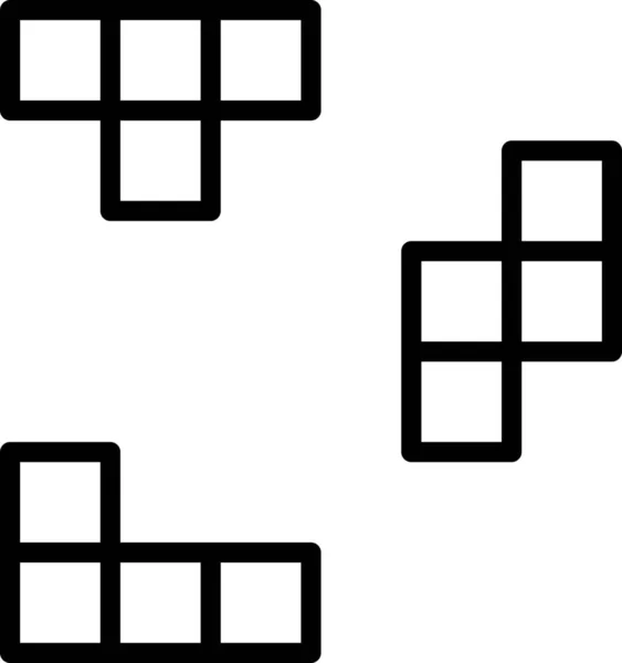 Klasyczna Ikona Gry Tetris — Wektor stockowy
