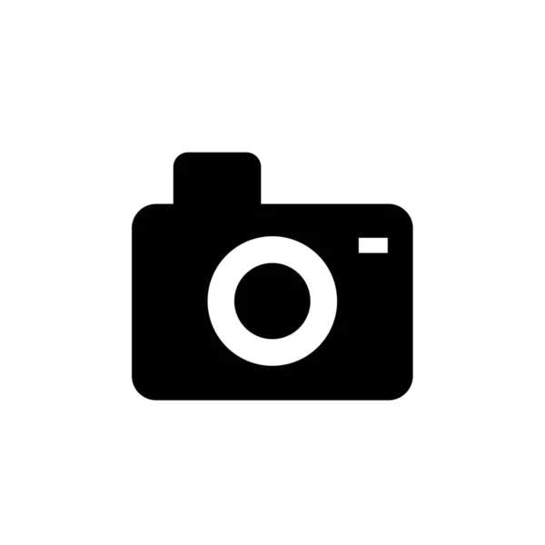 Иконка Фотографии Камеры Твердом Стиле — стоковый вектор