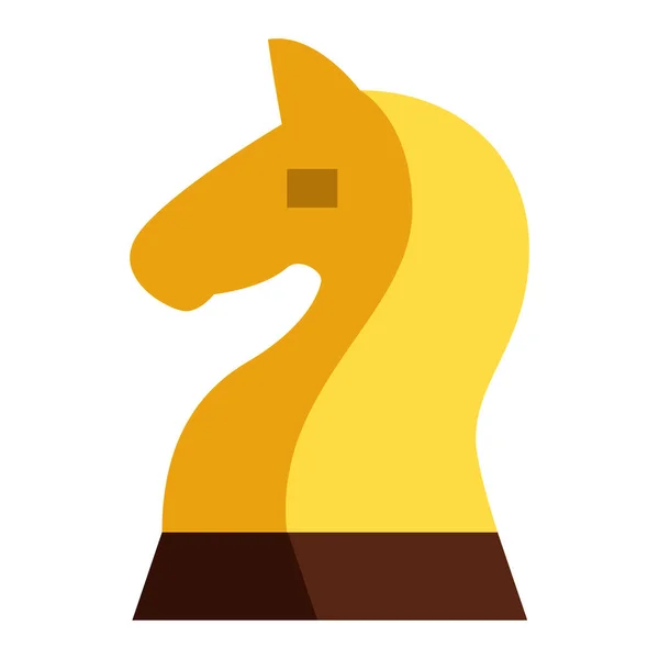 Значок Коня Плоском Стиле — стоковый вектор
