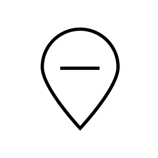 Location Entfernen Location003 Pin Symbol Outline Stil — Stockvektor