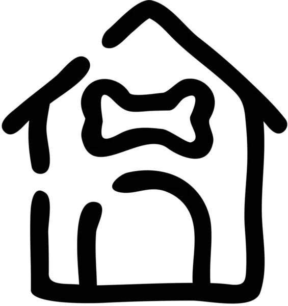 Ícone Cão Osso Animal Categoria Família Casa —  Vetores de Stock