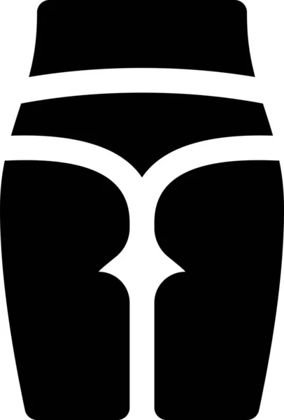 Ass Bottom Buttocks Icon — Stockvector