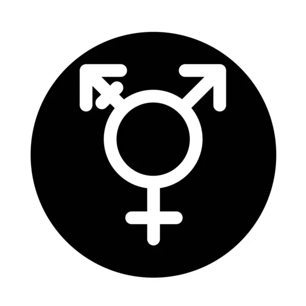 Gender Symbol Sex Ikone Soliden Stil — Stockvektor