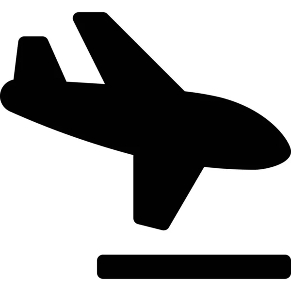 Flygfluglandningsikon — Stock vektor