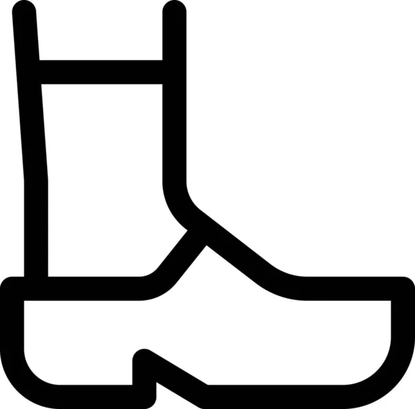 Ikon Sepatu Sandal Kaki - Stok Vektor