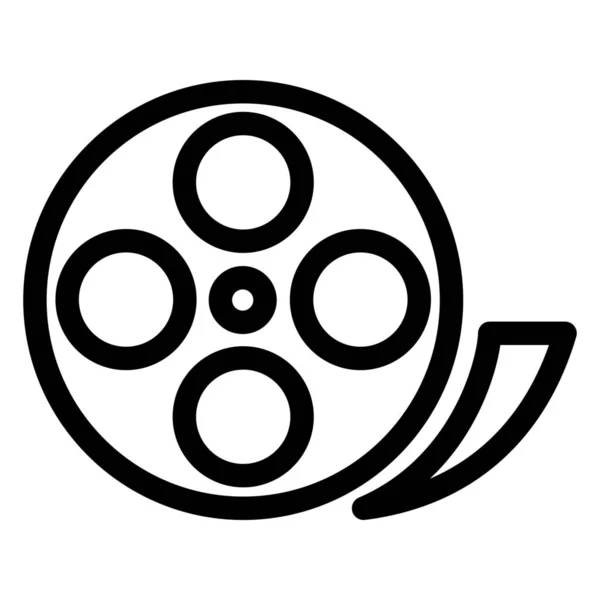Cine Entretenimiento Icono Película Estilo Esquema — Archivo Imágenes Vectoriales