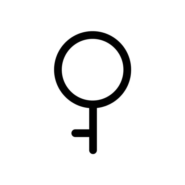 Demi Girl Demigirl Gender Symbol Outline Stil — Stockvektor