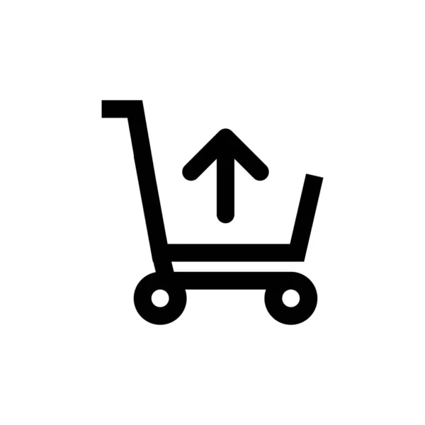 Warenkorb Kasse Online Shopping Symbol Outline Stil — Stockvektor