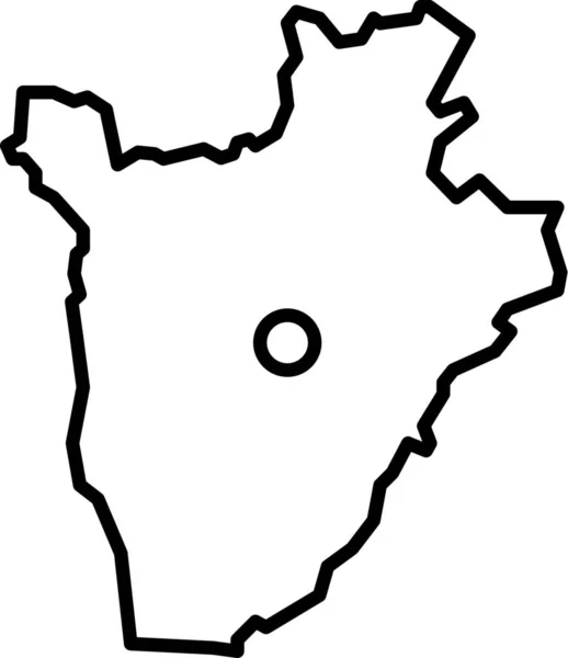 Africa Freega Capital Icon Outline Style — стоковый вектор