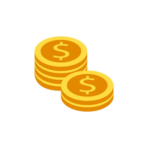 Ikona Měny Hotovosti Plochém Stylu — Stockový vektor