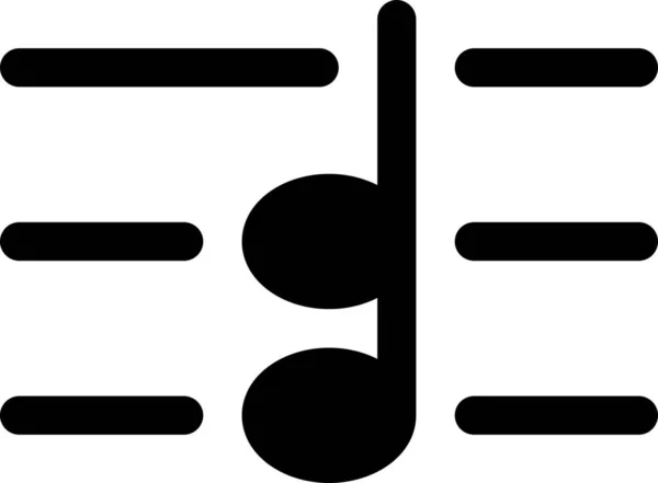 Icono Notación Música Disco — Archivo Imágenes Vectoriales