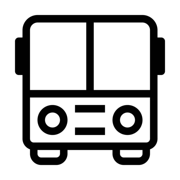 Bus City School Ikone Outline Stil — Stockvektor