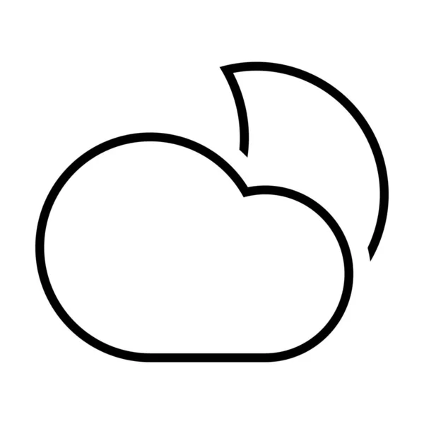 Хмарний Іконка Природи Стилі Контур — стоковий вектор