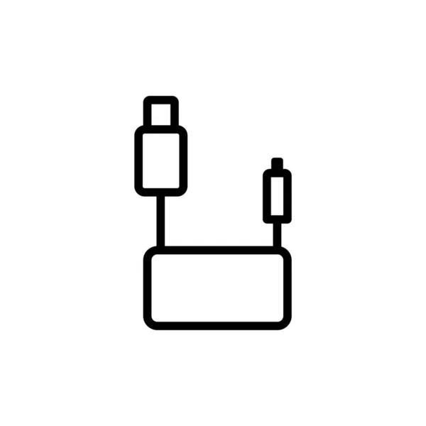 Icono Del Dispositivo Conexión Computadora Estilo Esquema — Vector de stock