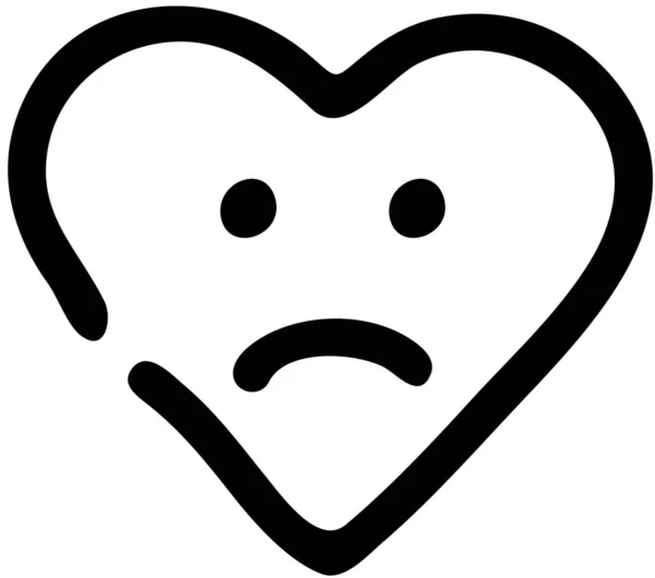 Aşk Romantizm Kategorisinde Duygu Kalp Ikonunu Çattı — Stok Vektör