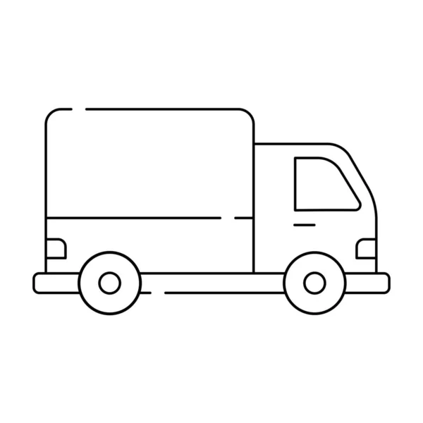 Camion Livraison Icône Mince Dans Style Outline — Image vectorielle