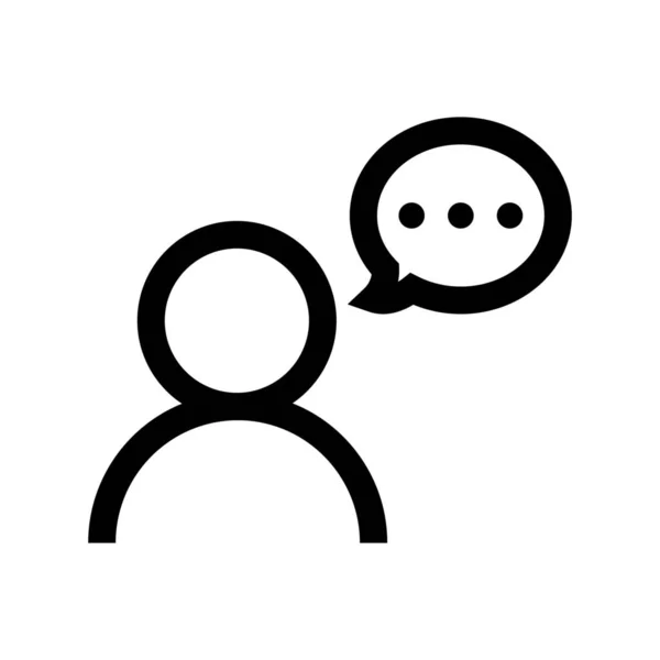 Chat Messenger Praten Pictogram Outline Stijl — Stockvector