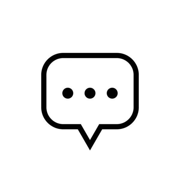 Bubble Chat Konversations Symbol Umriss Stil — Stockvektor