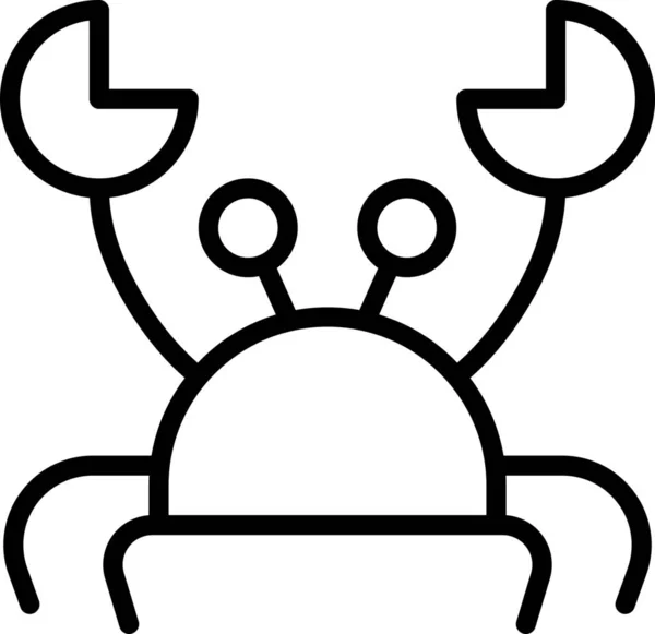 Animal Crabe Crustacé Icône — Image vectorielle