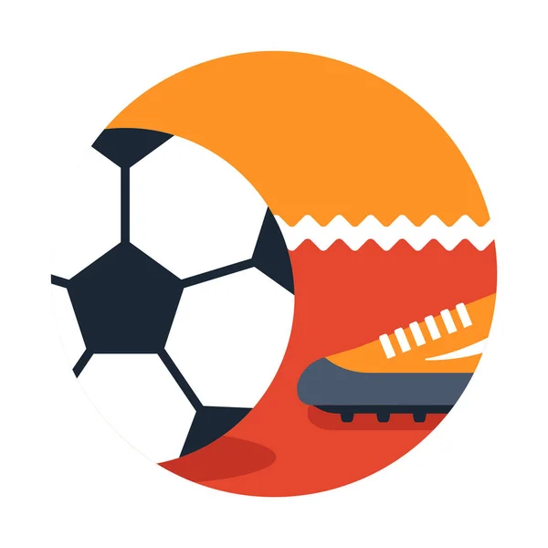 Equipo Fútbol Icono Fútbol Estilo Plano — Vector de stock