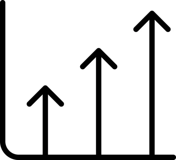 Analytics Grafiek Uitbreiding Pictogram — Stockvector